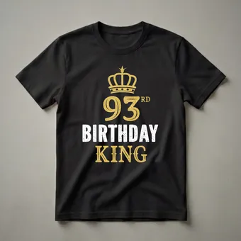 93rd Birthday King Crown Graphic T-Shirt for Men