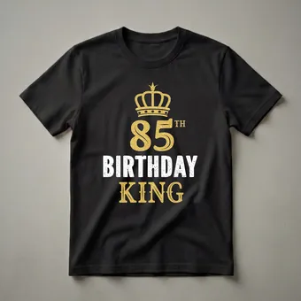85th Birthday King Crown Graphic T-Shirt for Men Turning 85