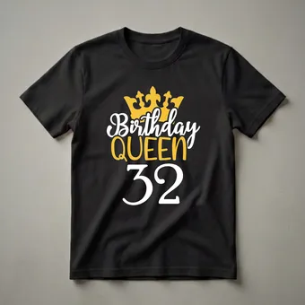 Happy 32nd Birthday Queen Graphic T-Shirt for Women
