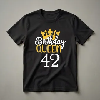Happy 42nd Birthday Queen Graphic T-Shirt for Women