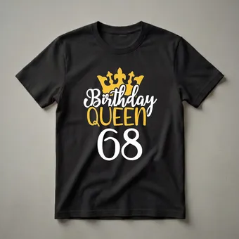 Happy 68th Birthday Queen Crown Graphic T-Shirt for Women
