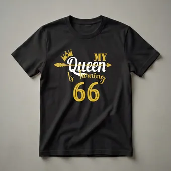 My Queen Is Turning 66 Years Old 66th Birthday Queen T-Shirt