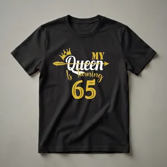 My Queen Is Turning 65 Years Old Birthday Graphic T-Shirt
