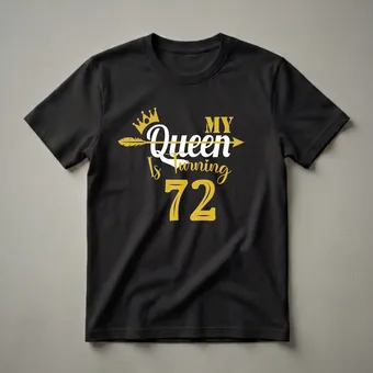 72nd Birthday Queen Crown Graphic T-Shirt for Women