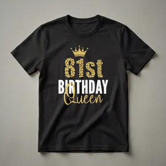 81st Birthday Queen Crown Graphic T-Shirt for Women Turning 81