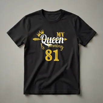 My Queen Is Turning 81 Years Old Graphic T-Shirt for Women