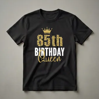 85th Birthday Queen Crown Graphic T-Shirt for Women Turning 85