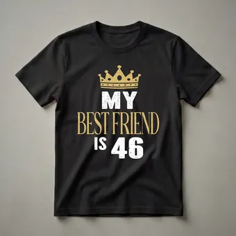 My Best Friend Is 46 Years Old 46th Birthday Queen T-Shirt