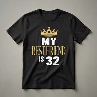 My Best Friend Is 32 Years Old 32nd Birthday Queen T-Shirt
