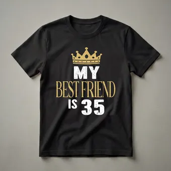 My Best Friend Is 35 Years Old Birthday Graphic T-Shirt