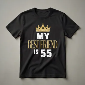 My Best Friend Is 55 Years Old 55th Birthday T-Shirt