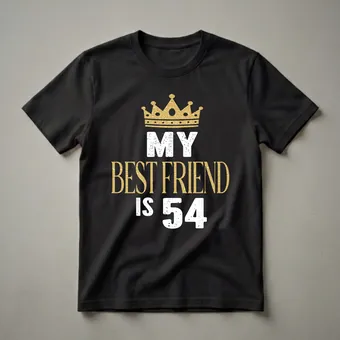 My Best Friend Is 54 Years Old 54th Birthday T-Shirt for Friends