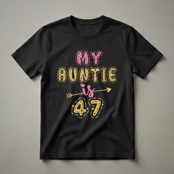 My Auntie Is 47 Birthday T-Shirt for Her 47th Birthday Celebration