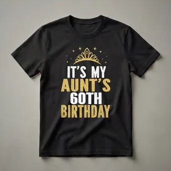 It's My Aunt's 60th Birthday Queen Crown Graphic T-Shirt