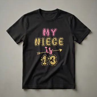 My Niece Is 13 Thirteenth Birthday Party Graphic T-Shirt