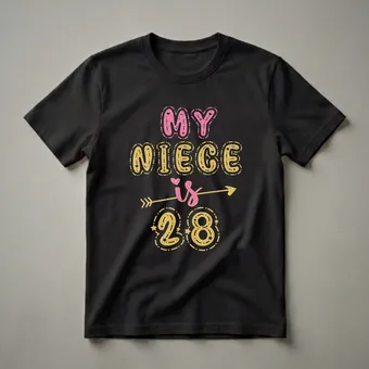 My Niece Is 28 Birthday T-Shirt for Her 28th Celebration