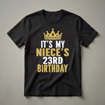 Niece's 23rd Birthday Queen Crown Graphic T-Shirt