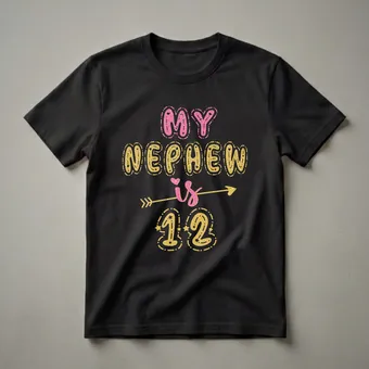 My Nephew Is 12 Years Old Birthday T-Shirt for Boys