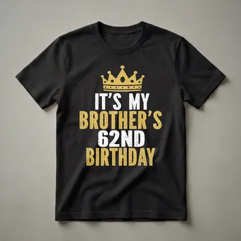 Brother's 62nd Birthday Crown Graphic T-Shirt for Family