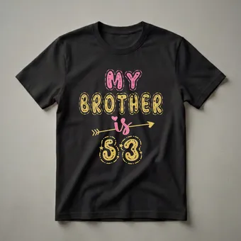 53rd Birthday Brother Glitter Graphic T-Shirt for Him