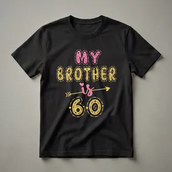 My Brother Is 60 Years Old 60th Birthday Graphic T-Shirt