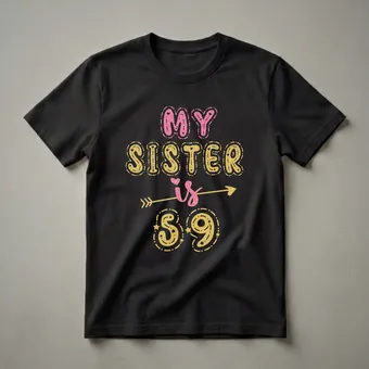 59th Birthday Queen Sister Graphic T-Shirt for Women