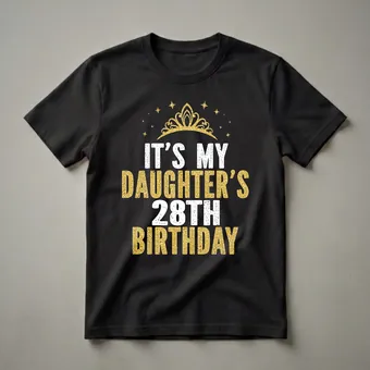 Daughter's 28th Birthday Queen Crown Graphic T-Shirt