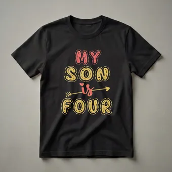 My Son Is Four Years Old 4th Birthday Graphic T-Shirt for Boys