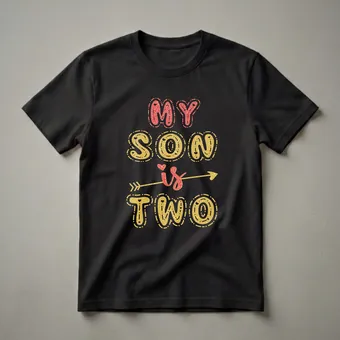 My Son Is Two Years Old 2nd Birthday Graphic T-Shirt for Boys