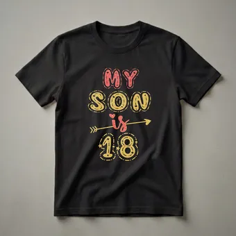 My Son Is 18 Years Old 18th Birthday Graphic T-Shirt for Boys