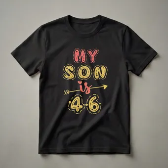 My Son Is 46 Years Old 46th Birthday Graphic T-Shirt for Parents