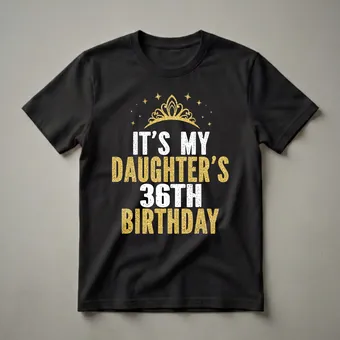 Daughter's 36th Birthday Queen Crown Graphic T-Shirt