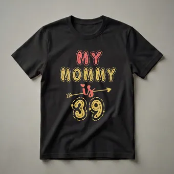 My Mommy is 39 Years Old Birthday Queen Graphic T-Shirt