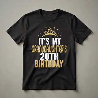 Granddaughter's 20th Birthday Queen Crown Graphic T-Shirt