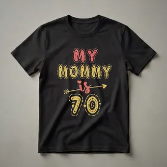 My Mommy Is 70 Years Old 70th Birthday Queen T-Shirt