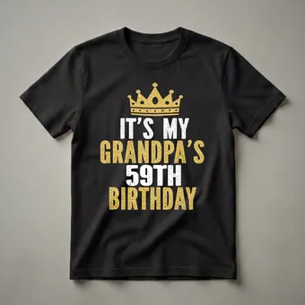 Grandpa's 59th Birthday King Crown Graphic T-Shirt
