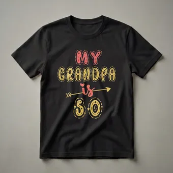 My Grandpa Is 50 Years Old 50th Birthday Grandad T-Shirt