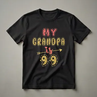 My Grandpa Is 99 Years Old 99th Birthday Grandad T-Shirt