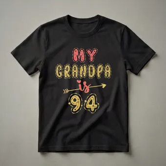 My Grandpa Is 94 Years Old 94th Birthday Gift T-Shirt
