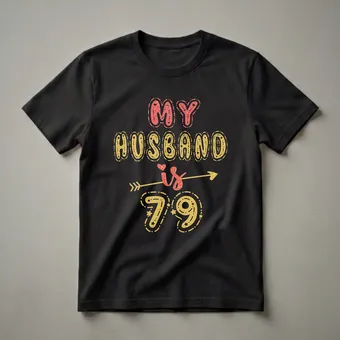 My Husband Is 79 Years Old 79th Birthday T-Shirt for Him