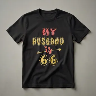 My Husband Is 66 Years Old 66th Birthday Gift T-Shirt for Him