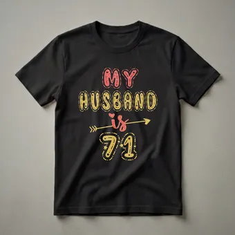 My Husband Is 71 Years Old Birthday T-Shirt for Men