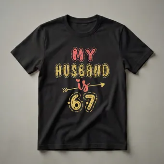 My Husband Is 67 Years Old 67th Birthday T-Shirt for Him
