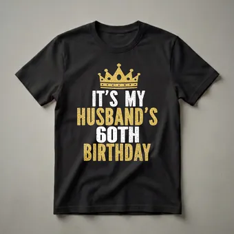 Husband's 60th Birthday Crown Graphic T-Shirt for Wives