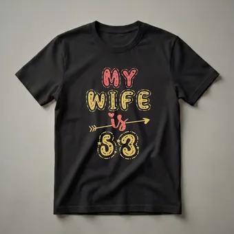53rd Birthday Queen Wife Glitter Graphic T-Shirt