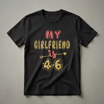 My Girlfriend Is 46 Years Old Birthday Graphic T-Shirt
