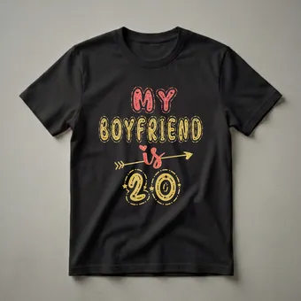 My Boyfriend Is 20 Years Old Birthday Graphic T-Shirt