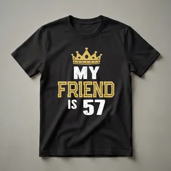 57th Birthday Crown Graphic T-Shirt for Friends Turning 57