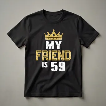 My Friend Is 59 Years Old 59th Birthday Crown T-Shirt