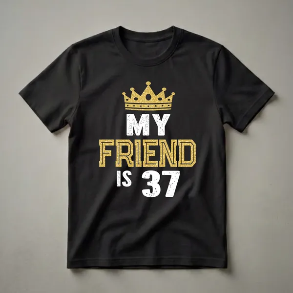37th Birthday Crown Graphic T-Shirt for Friends Turning 37